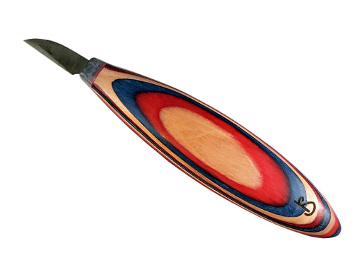 Silvern 1" Detail Knife-OVAL-Red, White, Blue