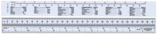 Ruler with Metric to Inch Conversion