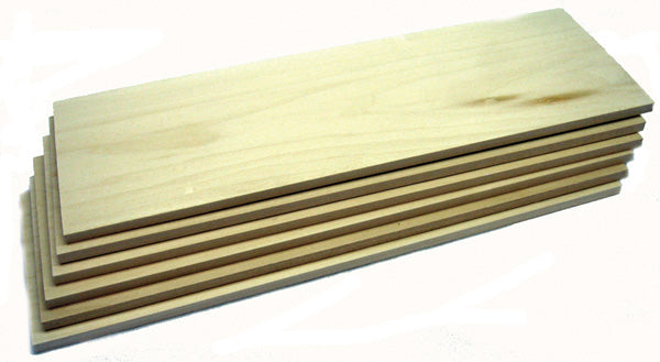 Basswood 1/4" x 4" Planks- 6 Pack