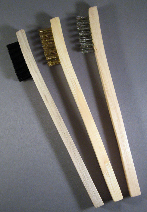 Set 3 Brushes - Nylon, Brass, Stainless