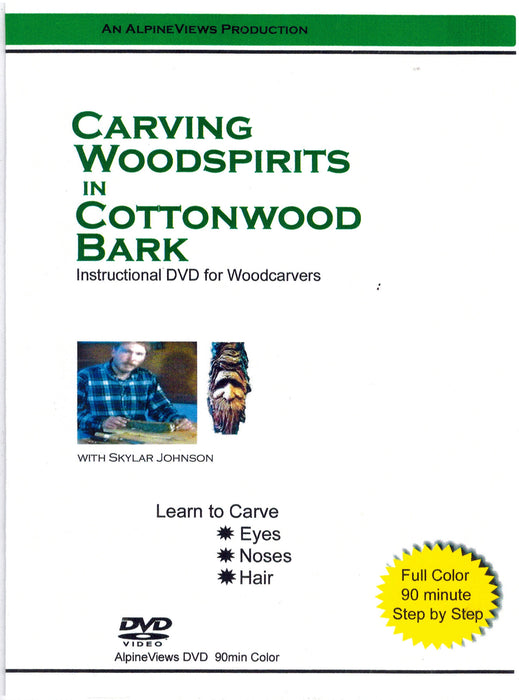 DVD Carving Woodspirit in Cottonwood Bark - Johnson