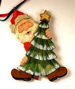 Christmas Tree Santa Ornament Basswood Blank/Cutout Kit
