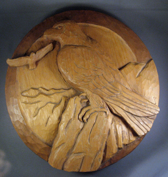 Original Woodcarving- Eagle Plaque