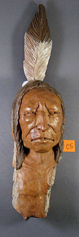 Original Woodcarving- Native American C5- Skylar Johnson