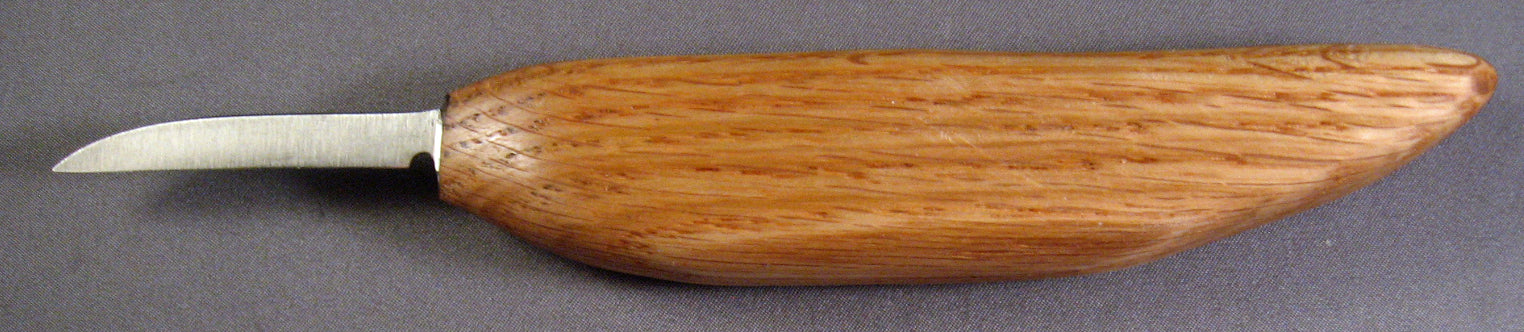 Deep Holler Carving Knife- 2"- FLAT GRIND-CRESENT HANDLE