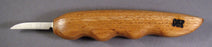 Deep Holler Carving Knife- 1.5"- FLAT GRIND-FINGERGROOVE HANDLE