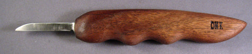 Deep Holler Carving Knife- 1.75"- FLAT GRIND-FINGERGROOVE HANDLE