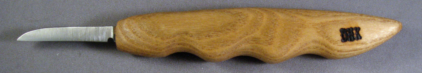 Deep Holler Carving Knife- 2"- FLAT GRIND-FINGERGROOVE HANDLE