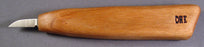 Deep Holler Carving Knife- 1"- FLAT GRIND-MEDIUM HANDLE