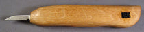 Deep Holler Carving Knife- 1.25"- FLAT GRIND-STANDARD HANDLE