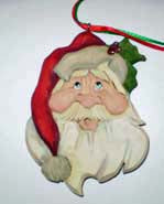 Holly Santa Ornament Basswood Blank/Cutout Kit