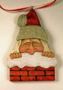 Peeking Santa Ornament Basswood Blank/Cutout Kit